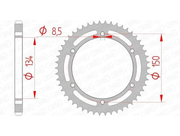 AFAM Stål Standard Bakdrev 16203 - 428