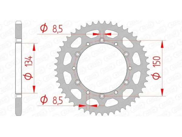 AFAM Stål Standard Bakdrev 16204 - 520