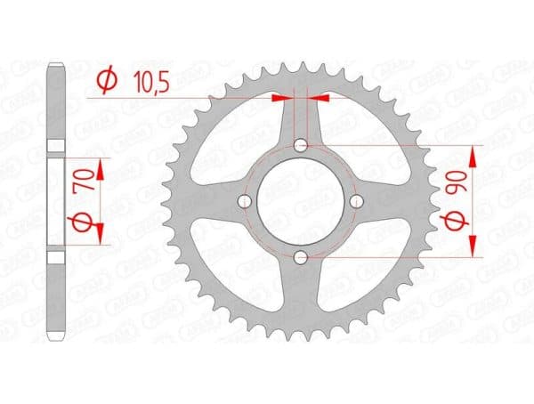 AFAM Stål Standard Bakdrev 16310 - 520