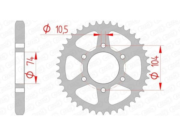 AFAM Stål Standard Bakdrev 16401 - 530