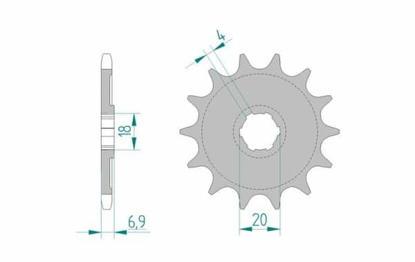 AFAM Stål Standard Framdrev 20204 - 520