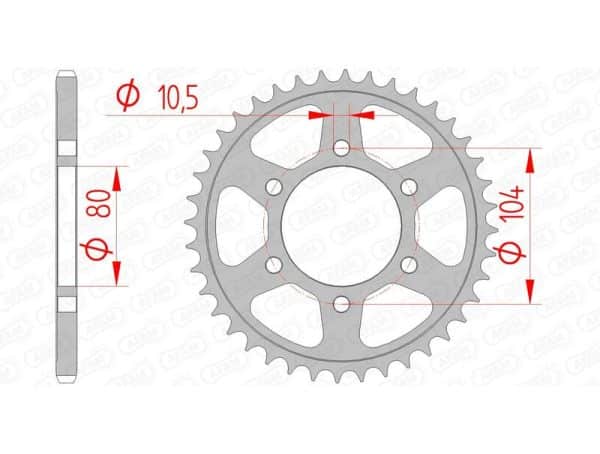 AFAM Stål Standard Bakdrev 16504 - 520