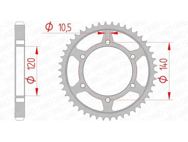 AFAM Stål Standard Bakdrev 16603 - 530
