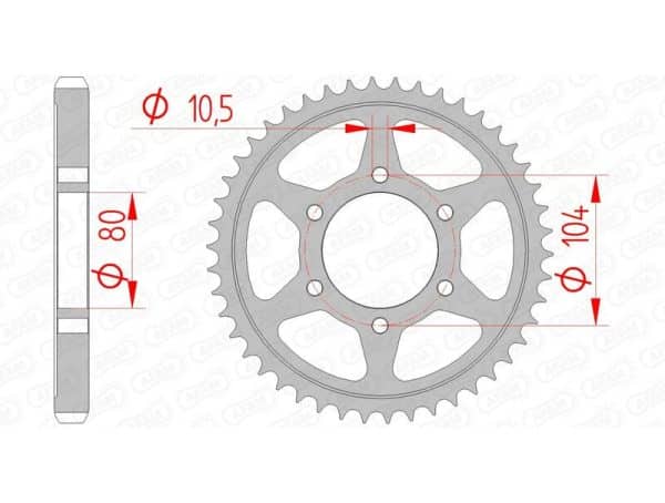 AFAM Stål Standard Bakdrev 16604 - 530