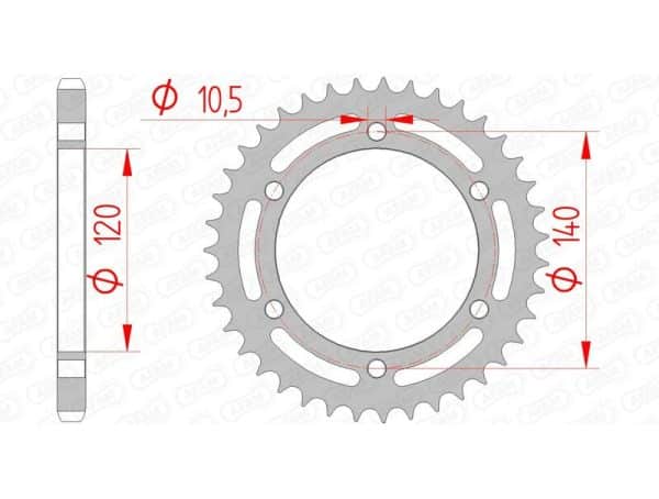 AFAM Stål Standard Bakdrev 16605 - 525