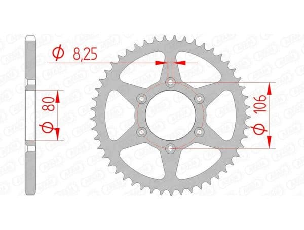 AFAM Stål Standard Bakdrev 35204 - 520