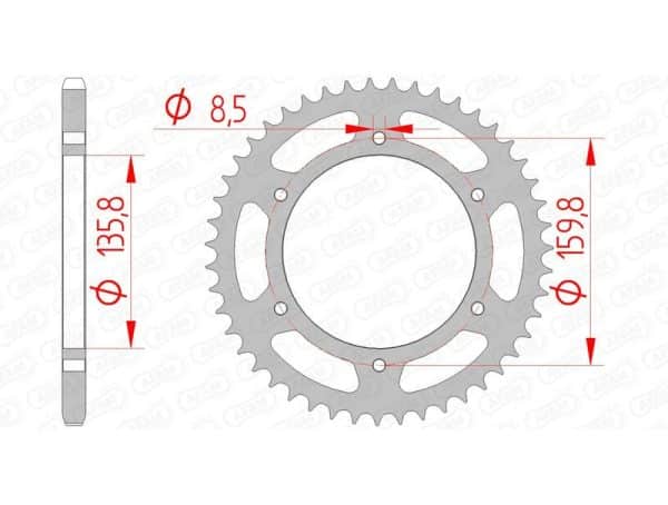 AFAM Stål Standard Bakdrev 35304 - 520