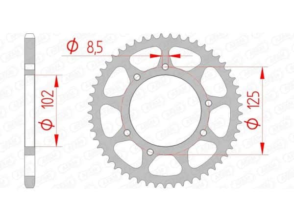 AFAM Stål Standard Bakdrev 41100 - 420