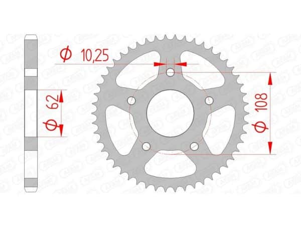 AFAM Stål Standard Bakdrev 47201 - 428