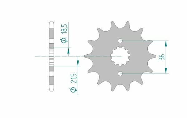 AFAM Stål Standard Framdrev 20304 - 520