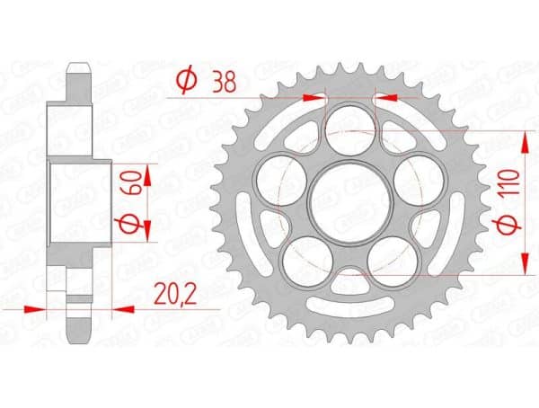AFAM Stål Standard Bakdrev 50800 - 525