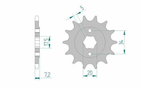 AFAM Stål Standard Framdrev 20305 - 520