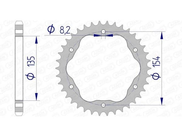 AFAM Aluminium Bakdrev 51803 - 525