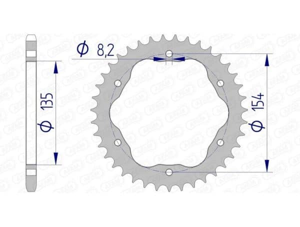 AFAM Aluminium Bakdrev 51804 - 520