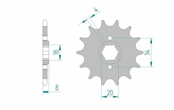 AFAM Stål Standard Framdrev 20306 - 520