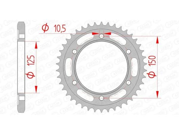 AFAM Stål Standard Bakdrev 71800 - 525