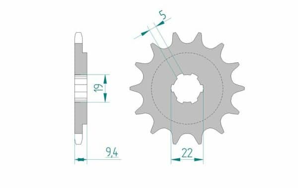 AFAM Stål Standard Framdrev 20309 - 520