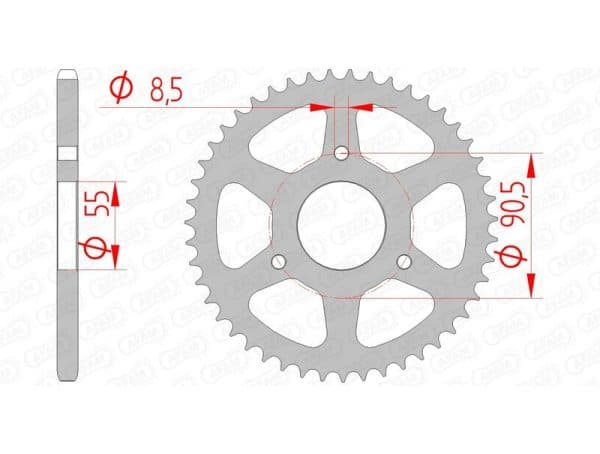 AFAM Stål Standard Bakdrev 80104 - 420