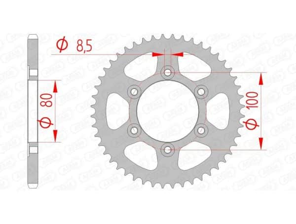AFAM Stål Standard Bakdrev 80105 - 420
