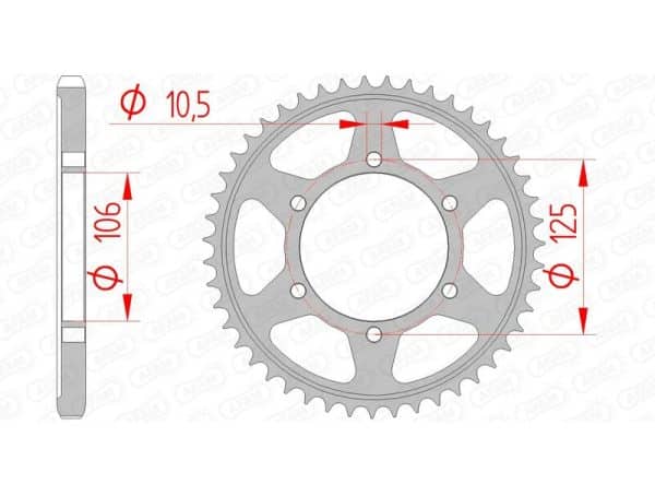 AFAM Stål Standard Bakdrev 86605 - 525