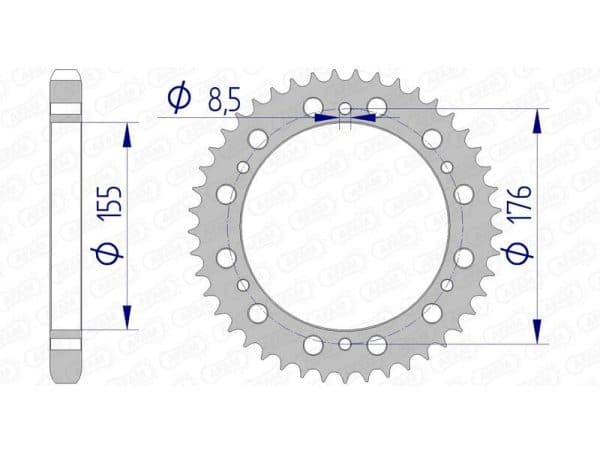 AFAM Aluminium Bakdrev 87601 - 530