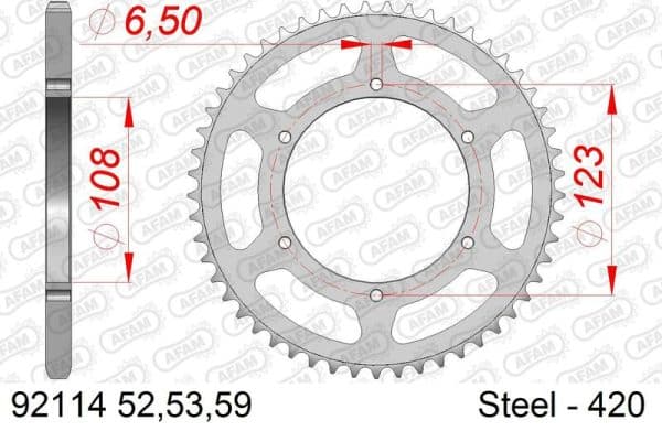 AFAM Stål Standard Bakdrev 92114 - 420