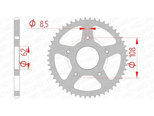 AFAM Stål Standard Bakdrev 92122 - 420