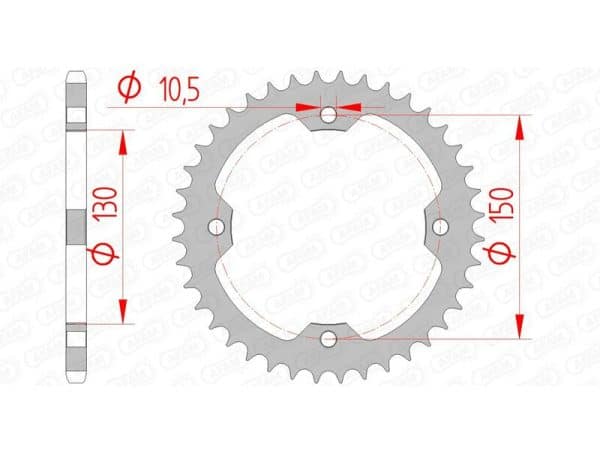 AFAM Stål Standard Bakdrev 92328 - 520