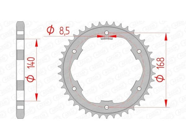 AFAM Stål Standard Bakdrev 92634 - 525