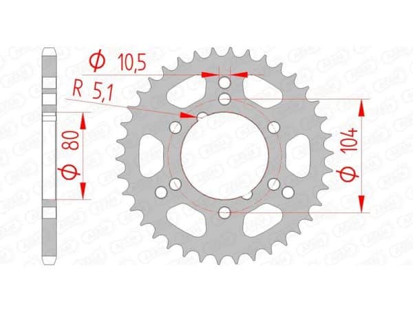 AFAM Stål Standard Bakdrev 98300 - 520
