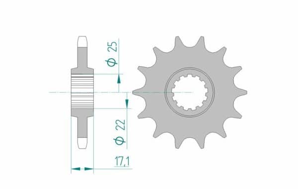 AFAM Stål Standard Framdrev 20405 - 525