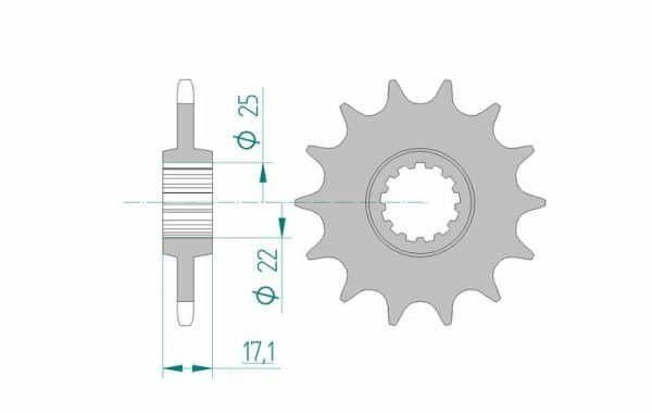 AFAM Stål Standard Framdrev 20407 - 520