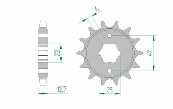 AFAM Stål Standard Framdrev 20502 - 530