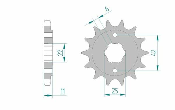 AFAM Stål Standard Framdrev 20505 - 530