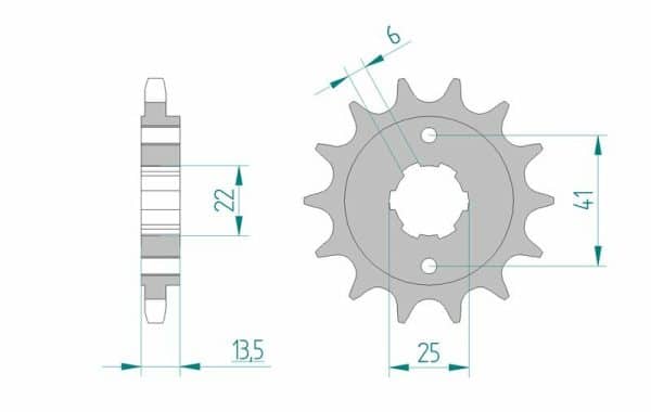 AFAM Stål Standard Framdrev 20506 - 525