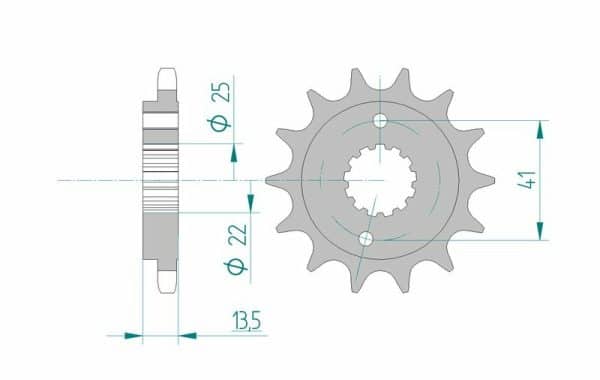 AFAM Stål Standard Framdrev 20507 - 525