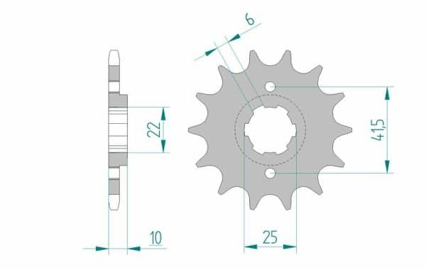 AFAM Stål Standard Framdrev 20508 - 520