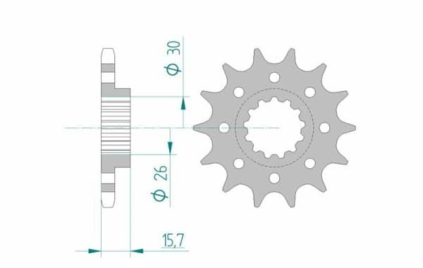 AFAM Stål Standard Framdrev 20605 - 525