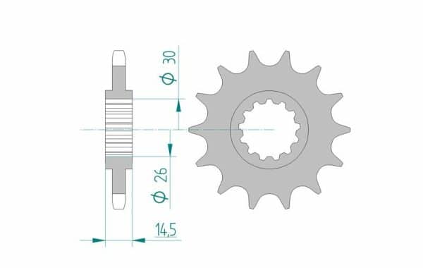 AFAM Stål Standard Framdrev 20607 - 525