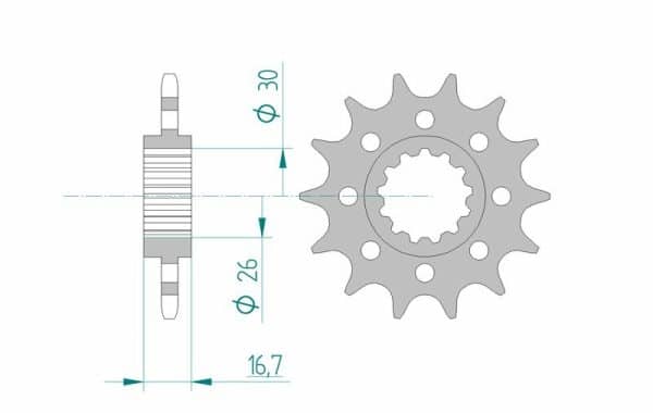 AFAM Stål Standard Framdrev 20613 - 520