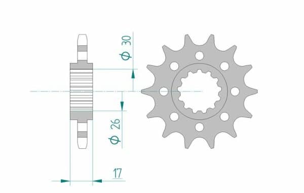AFAM Stål Standard Framdrev 20615 - 525