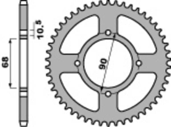 PBR Stål Standard Bakdrev 256 - 520