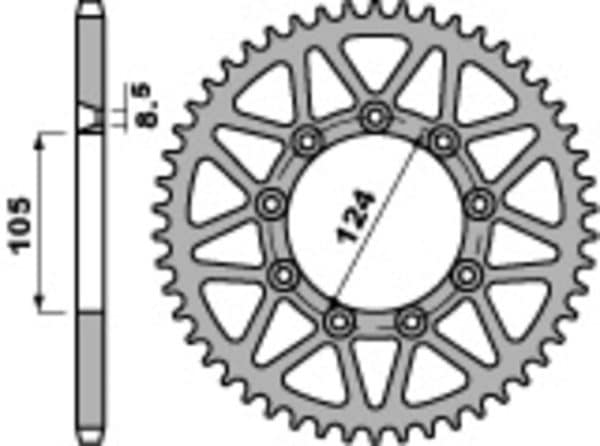 PBR Stål Standard Bakdrev 3505 - 520