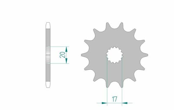 AFAM Stål Standard Framdrev 21203 - 520