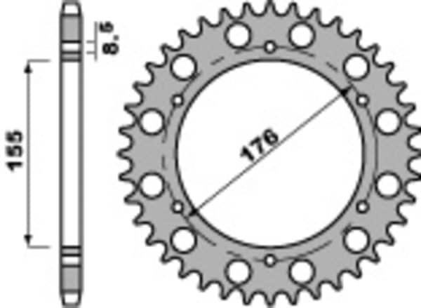 PBR Stål Standard Bakdrev 4392 - 530