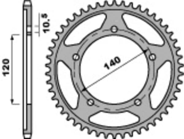 PBR Stål Standard Bakdrev 4398 - 525