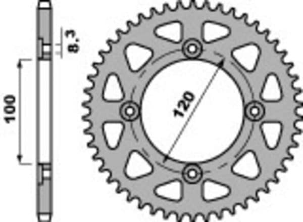 PBR Stål Standard Bakdrev 4453 - 420
