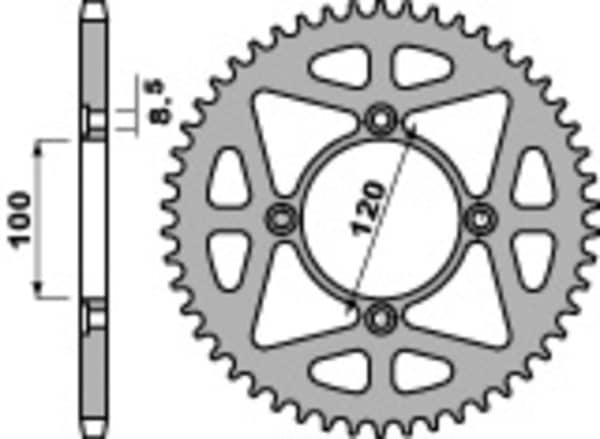 PBR Stål Standard Bakdrev 4478 - 428