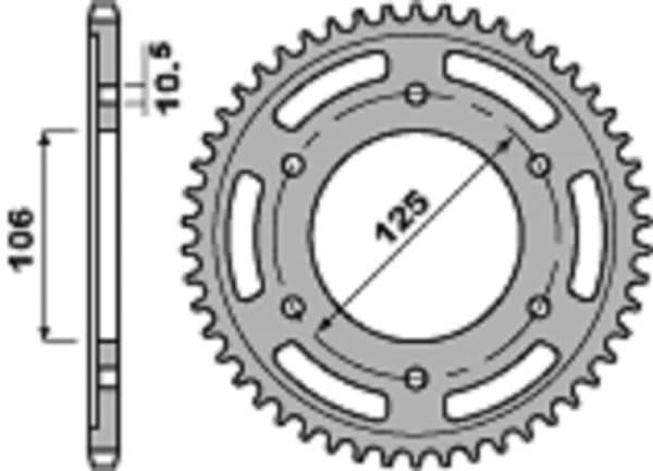PBR Racing Aluminium Ultralätt Hårdanodiserad Bakdrev 4530 - 520