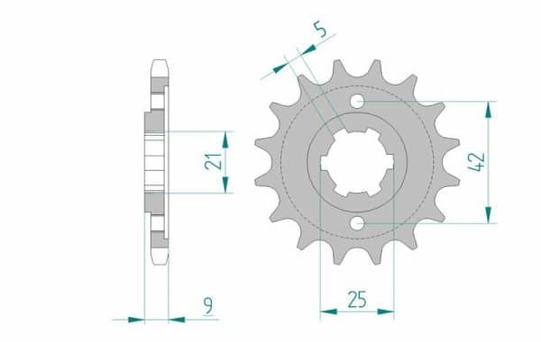 AFAM Stål Standard Framdrev 21304 - 428
